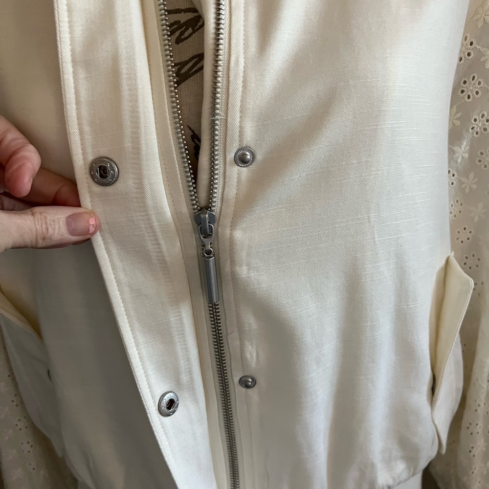 NWOT 7 for all Mankind Bomber Eyelet Jacket - Picture 4 of 10